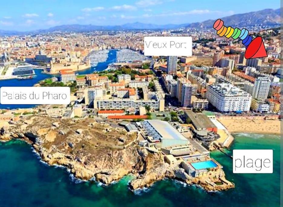 Studio Coin Nuit, Entre Plage Et Centre Marseille Ngoại thất bức ảnh